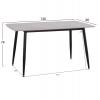 ΤΡΑΠΕΖΙ RAVEN HM18149.13 ΚΕΡΑΜΙΚΟ TOP ΓΚΡΙ ΜΑΡΜΑΡΟ-ΜΑΥΡΟ ΜΕΤΑΛΛΟ 140x80x74Υεκ.