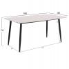ΤΡΑΠΕΖΙ RAVEN HM18150.01 ΚΕΡΑΜΙΚΟ TOP ΛΕΥΚΟ ΜΑΡΜΑΡΟ-ΜΑΥΡΟ ΜΕΤΑΛΛΟ 160x80x74Υεκ.