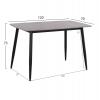 ΤΡΑΠΕΖΙ RAVEN HM9854.13 ΚΕΡΑΜΙΚΟ TOP ΓΚΡΙ ΜΑΡΜΑΡΟ-ΜΑΥΡΟ ΜΕΤΑΛΛΟ 120x70x73Υεκ.