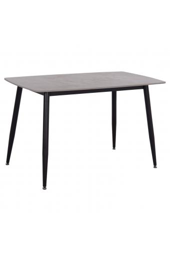 ΤΡΑΠΕΖΙ RAVEN HM9854.13 ΚΕΡΑΜΙΚΟ TOP ΓΚΡΙ ΜΑΡΜΑΡΟ-ΜΑΥΡΟ ΜΕΤΑΛΛΟ 120x70x73Υεκ.