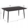 ΤΡΑΠΕΖΙ RAVEN HM18150.02 ΚΕΡΑΜΙΚΟ TOP ΜΕ ΟΨΗ ΜΑΥΡΟ ΜΑΡΜΑΡΟ 160x80x74Υεκ.