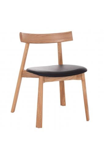 KΑΡΕΚΛΑ ΤΡΑΠΕΖΑΡΙΑΣ SEKAN HM18245.04 RUBBERWOOD-ΜΑΥΡΟ PU 60x54x72Υεκ