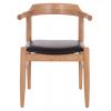 ΠΟΛΥΘΡΟΝΑ CERSEI HM9946.01 RUBBERWOOD ΣΕ LIGHT OAK & PU ΣΕ ΜΑΥΡΟ 57x53x72Υεκ