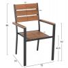 ΣΕΤ ΤΡΑΠΕΖΑΡΙΑΣ TABER HM21198 ΤΡΑΠΕΖΙ & 6 ΠΟΛΥΘΡΟΝΕΣ-ΑΛΟΥΜΙΝΙΟ & POLYWOOD-ΑΝΘΡΑΚΙ