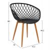 ΣΕΤ ΤΡΑΠΕΖΑΡΙΑΣ 5ΤΜΧ ARIADNE HM21174 MDF TOP & ΠΟΛΥΠΡΟΠΥΛΕΝΙΟ ΣΕ ΜΑΥΡΟ