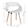ΣΕΤ ΤΡΑΠΕΖΑΡΙΑΣ 5ΤΜΧ MAGGIE HM21186 MDF TOP & ΠΟΛΥΠΡΟΠΥΛΕΝΙΟ ΣΕ ΛΕΥΚΟ ΧΡΩΜΑ