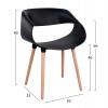 ΣΕΤ ΤΡΑΠΕΖΑΡΙΑΣ 5ΤΜΧ MAGGIE HM21187 MDF TOP & ΠΟΛΥΠΡΟΠΥΛΕΝΙΟ ΣΕ ΜΑΥΡΟ ΧΡΩΜΑ