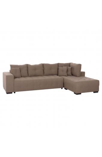 ΓΩΝΙΑΚΟΣ ΚΑΝΑΠΕΣ-ΚΡΕΒΑΤΙ ΜΕ ΑΠΟΘ.ΧΩΡΟ TRENDSTON HM3302.03R ΜΠΕΖ ΥΦΑΣΜΑ 298x177x95Υεκ