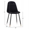 ΣΕΤ ΤΡΑΠΕΖΑΡΙΑΣ 5ΤΜΧ ALIZA HM11196.09 MDF TOP-ΒΕΛΟΥΔΟ & ΜΕΤΑΛΛΟ ΣΕ ΜΑΥΡΟ