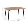 ΣΕΤ ΤΡΑΠΕΖΑΡΙΑΣ 5ΤΜΧ JOLIE HM11198.02 MDF TOP-ΒΕΛΟΥΔΟ ΣΑΠΙΟ ΜΗΛΟ & ΜΕΤΑΛΛΟ ΜΑΥΡΟ