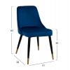ΣΕΤ ΤΡΑΠΕΖΑΡΙΑΣ 5ΤΜΧ JOLIE HM11198.08 MDF TOP-ΒΕΛΟΥΔΟ ΜΠΛΕ & ΜΕΤΑΛΛΟ ΜΑΥΡΟ