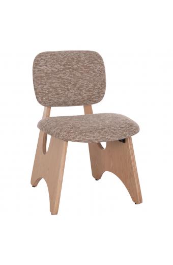 ΚΑΡΕΚΛΑ ΤΡΑΠΕΖΑΡΙΑΣ BELLISI HM18248.01 ΚΑΦΕ ΥΦΑΣΜΑ-PLYWOOD ΧΡΩΜΑ ΔΡΥΟΣ 53x56x78Υεκ.