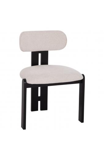 ΚΑΡΕΚΛΑ ΤΡΑΠΕΖΑΡΙΑΣ KARVO HM18252.02 ΕΚΡΟΥ ΥΦΑΣΜΑ--ΞΥΛΟ ΣΕ ΜΑΥΡΟ 57x50x78,5Υεκ.