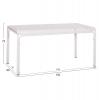 ΤΡΑΠΕΖΙ ΑΛΟΥΜΙΝΙΟΥ RACHEL HM6339.02 ΛΕΥΚΟ 150x80x75Υεκ.