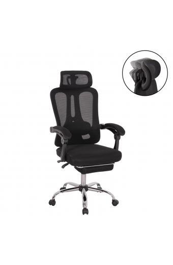 ΚΑΡΕΚΛΑ ΓΡΑΦΕΙΟΥ BARNET HM18258.01 ΜΑΥΡΟ MESH-ΜΑΥΡΟΣ ΣΚΕΛΕΤΟΣ NYLON 61x62x123Υ