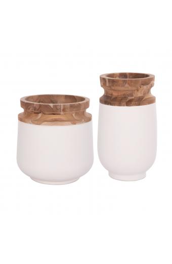 ΔΙΑΚΟΣΜΗΤΙΚΑ ΒΑΖΑ ΔΑΠΕΔΟΥ 2ΤΜΧ LINTER HM21140.02 FIBER CEMENT ΛΕΥΚΟ-ΞΥΛΟ ΤΕΑΚ 47Υ & 60Υεκ