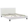 Κρεβάτι Nevil pakoworld 150x200 PU χρώμα λευκό ματ
