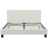 Κρεβάτι Nevil pakoworld 150x200 PU χρώμα λευκό ματ