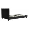 Κρεβάτι Nevil pakoworld 100x200 PU χρώμα μαύρο ματ
