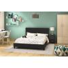 Κρεβάτι Nevil pakoworld 150x200 PU χρώμα μαύρο ματ