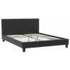 Κρεβάτι Nevil pakoworld 150x200 PU χρώμα μαύρο ματ