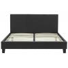 Κρεβάτι Nevil pakoworld 150x200 PU χρώμα μαύρο ματ