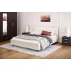Κρεβάτι Roi pakoworld 160x200 PU λευκό ματ + αποθηκευτικό χώρο