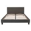 Κρεβάτι Nevil pakoworld 150x200 με ύφασμα χρώμα ανθρακί