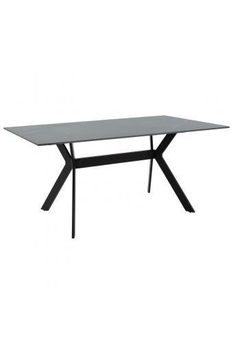 Τραπέζι Olivet pakoworld sintered stone μαύρο μαρμάρου-μαύρο 180x90x75εκ