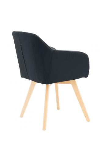 Πολυθρόνα Safira pakoworld PU ύφασμα μαύρο-φυσικό 57x58x84εκ