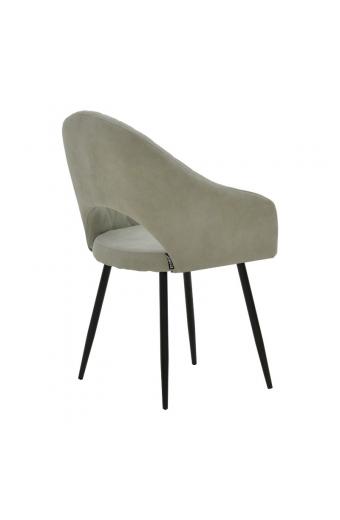 Πολυθρόνα Macie pakoworld ύφασμα antique γκρι-μαύρο 58x50x85εκ