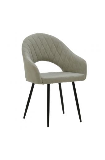 Πολυθρόνα Macie pakoworld ύφασμα antique γκρι-μαύρο 58x50x85εκ