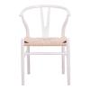 Καρέκλα Wishbone pakoworld rubberwood-σχοινί σε λευκή απόχρωση 60x51x80εκ
