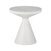 Βοηθητικά τραπέζια Coozlin Inart sintered stone σε απόχρωση λευκό μαρμάρου με λευκό μέταλλο
