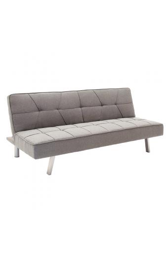 Καναπές-κρεβάτι Travis pakoworld 3θέσιος ύφασμα γκρι 175x83x74εκ
