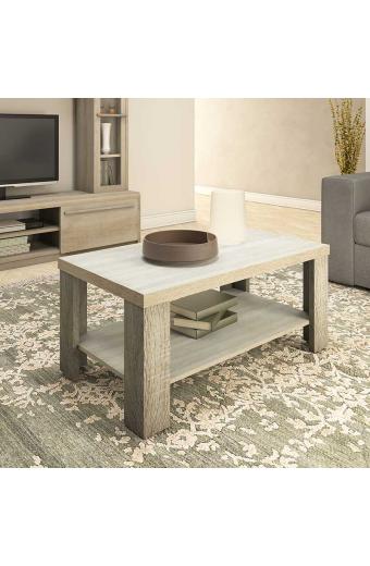 Τραπέζι σαλονιού RIANO pakoworld χρώμα sonoma 89,5x49,5x42,5εκ