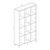 Βιβλιοθήκη FIRENZE pakoworld χρώμα sonoma 107x28,6x178εκ