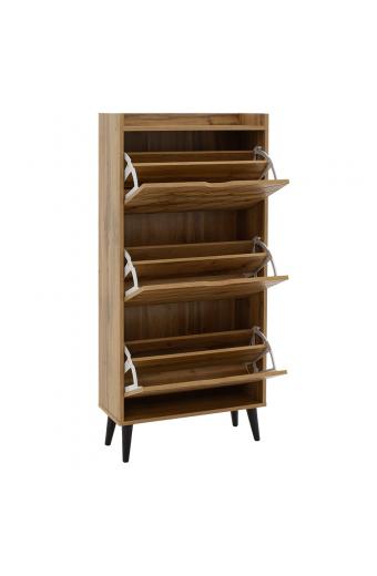 Παπουτσοθήκη Thelma pakoworld 12 ζεύγων sonoma 60x23.8x131.6εκ