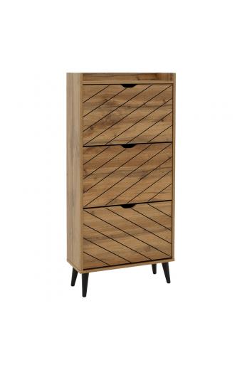 Παπουτσοθήκη Thelma pakoworld 12 ζεύγων sonoma 60x23.8x131.6εκ