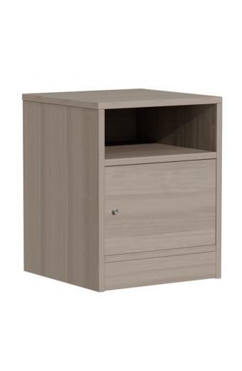 Κομοδίνο Foly pakoworld με ένα ντουλάπι γκρι oak 40x40x50εκ