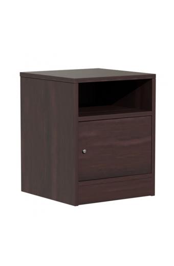 Κομοδίνο Foly pakoworld με ένα ντουλάπι καρυδί 40x40x50εκ