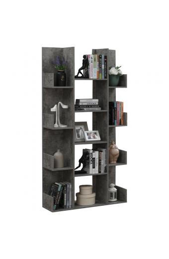 Βιβλιοθήκη Charles pakoworld μελαμίνης γκρι oak 90x31x182.5εκ