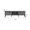 Έπιπλο τηλεόρασης Thelma pakoworld sonoma μελαμίνης 150x40x41.6εκ