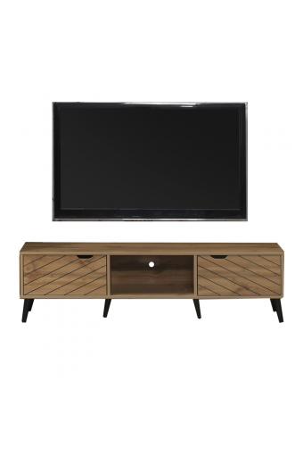 Έπιπλο τηλεόρασης Thelma pakoworld sonoma μελαμίνης 150x40x41.6εκ