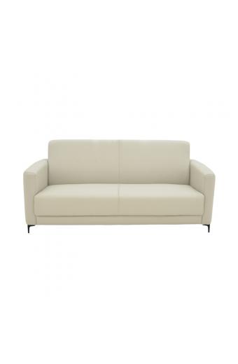 Καναπές τριθέσιος Sidica pakoworld PU σε μπεζ απόχρωση 185x82x81εκ