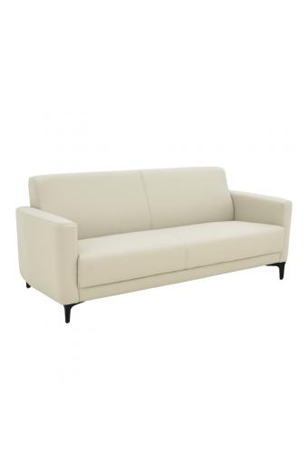Καναπές τριθέσιος Sidica pakoworld PU σε μπεζ απόχρωση 185x82x81εκ