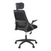 Καρέκλα γραφείου Peja pakoworld mesh ύφασμα μαύρο 58x60x107-117εκ