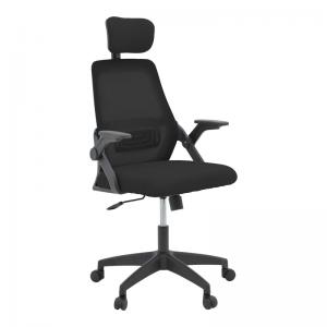 Καρέκλα γραφείου Peja pakoworld mesh ύφασμα μαύρο 58x60x107-117εκ