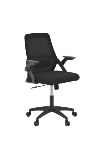 Καρέκλα γραφείου Reji pakoworld mesh ύφασμα μαύρο 58x60x89-99εκ