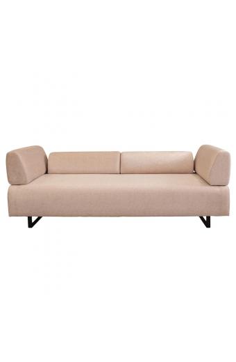 Καναπές-κρεβάτι PWF-0595 pakoworld 3θέσιος ύφασμα μπεζ 220x90x80εκ